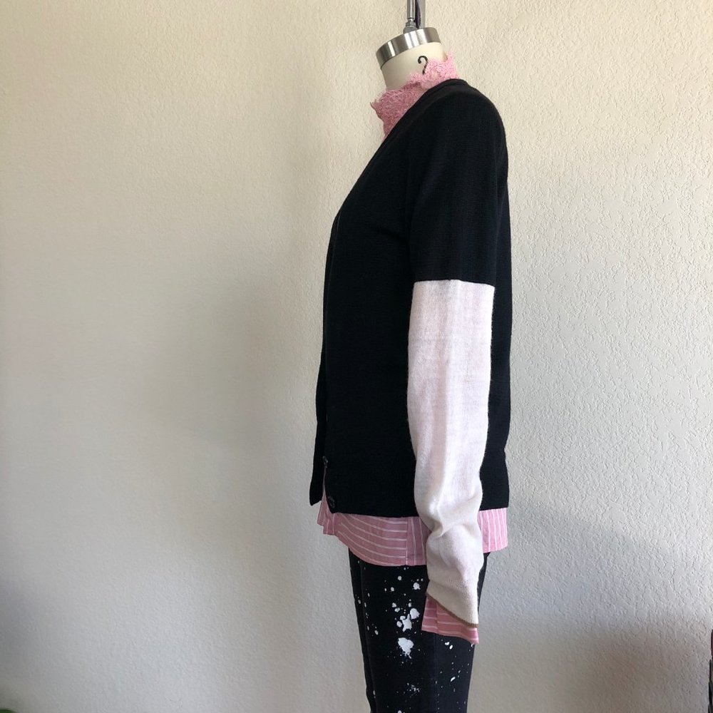 A.L.C. Japanese Wool Color Block Cardigan - image 4